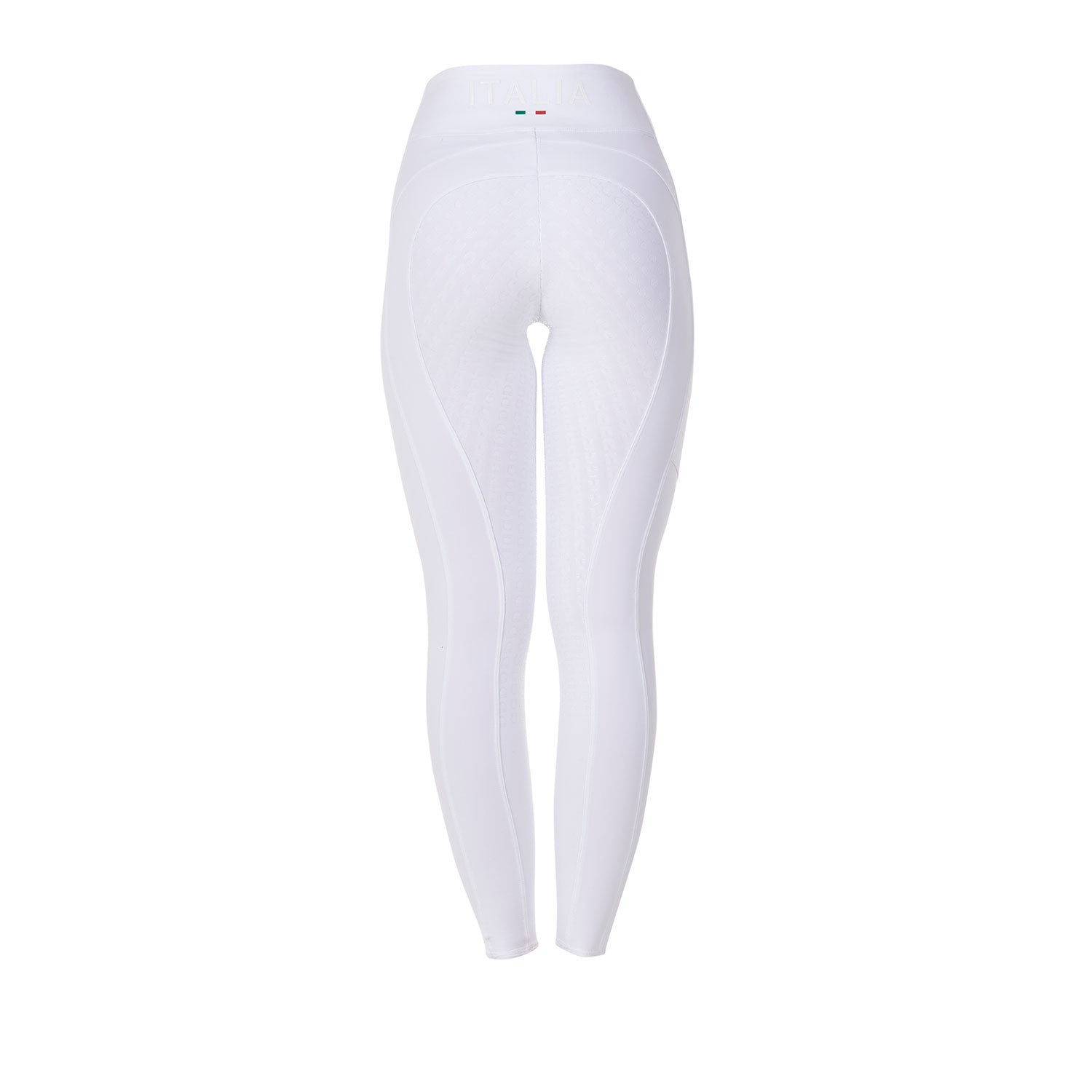 Leggings de mujer slim fit full grip Equestro X FISE - Blanco