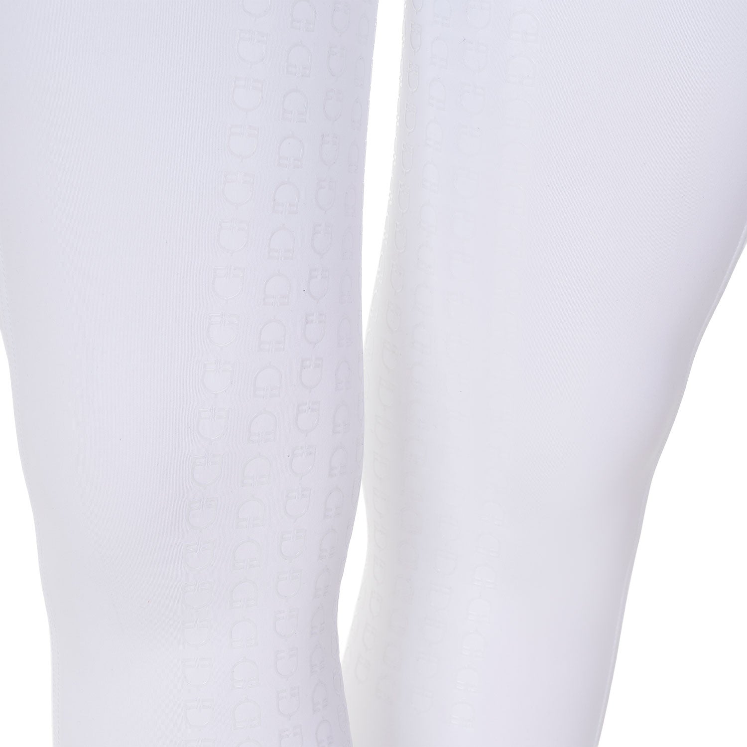 Leggings de mujer slim fit full grip Equestro X FISE - Blanco