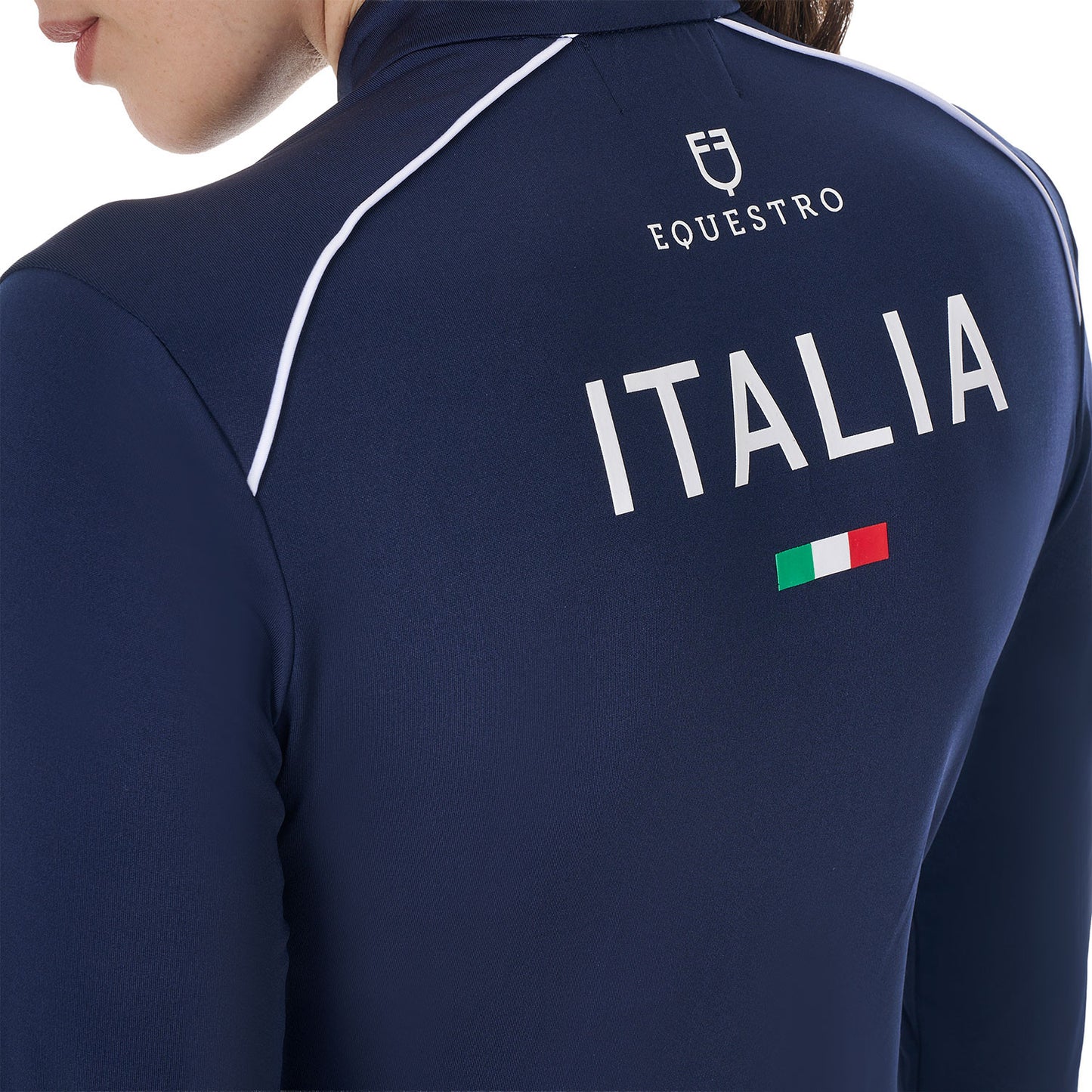 Capa base de mujer de entrenamiento Equestro X FISE - Navy Blazer