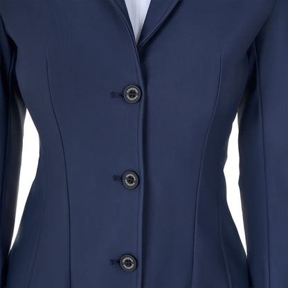 Chaqueta de mujer de concurso tres botones Equestro X FISE - Navy Blazer