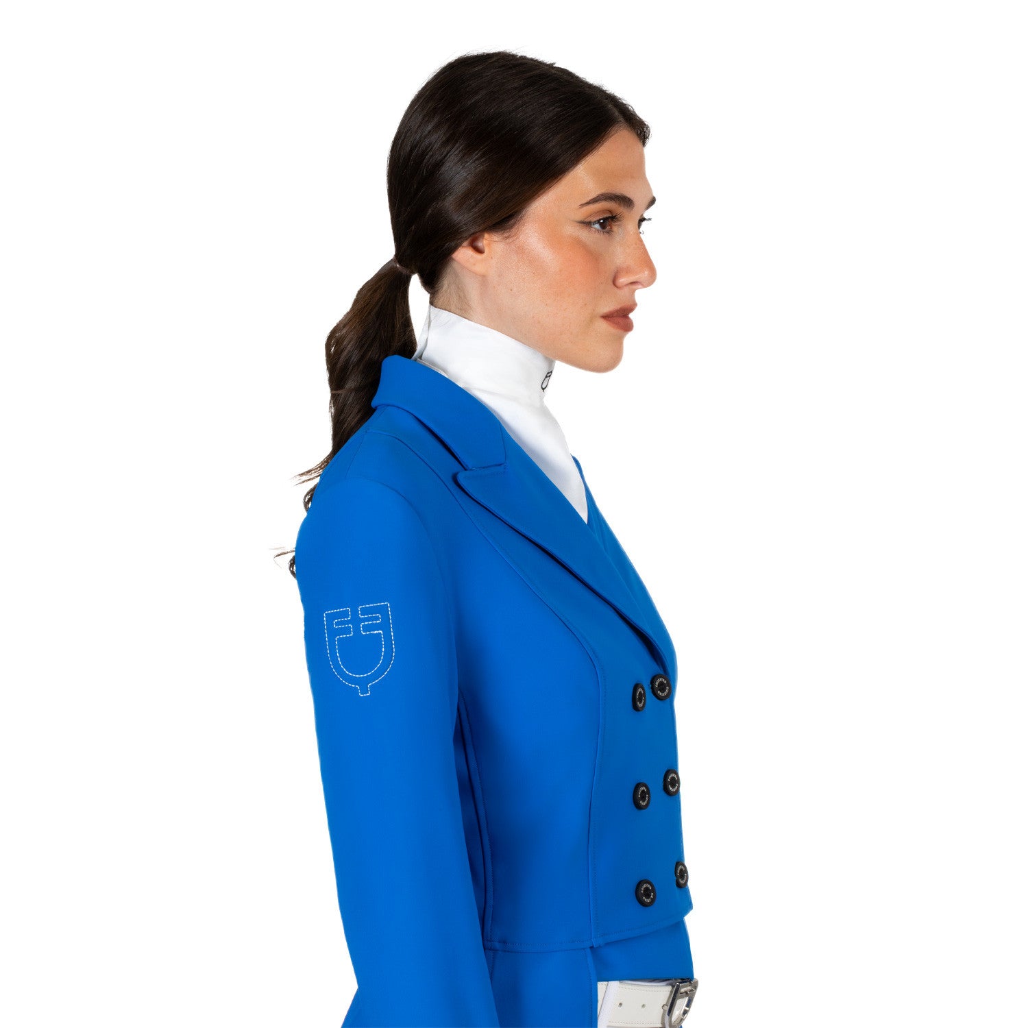 Frac de mujer para concurso ecuestre X FISE Equestro - Azzurro Savoia