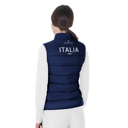 Chaleco sin mangas de mujer slim fit Equestro X FISE - Navy Blazer