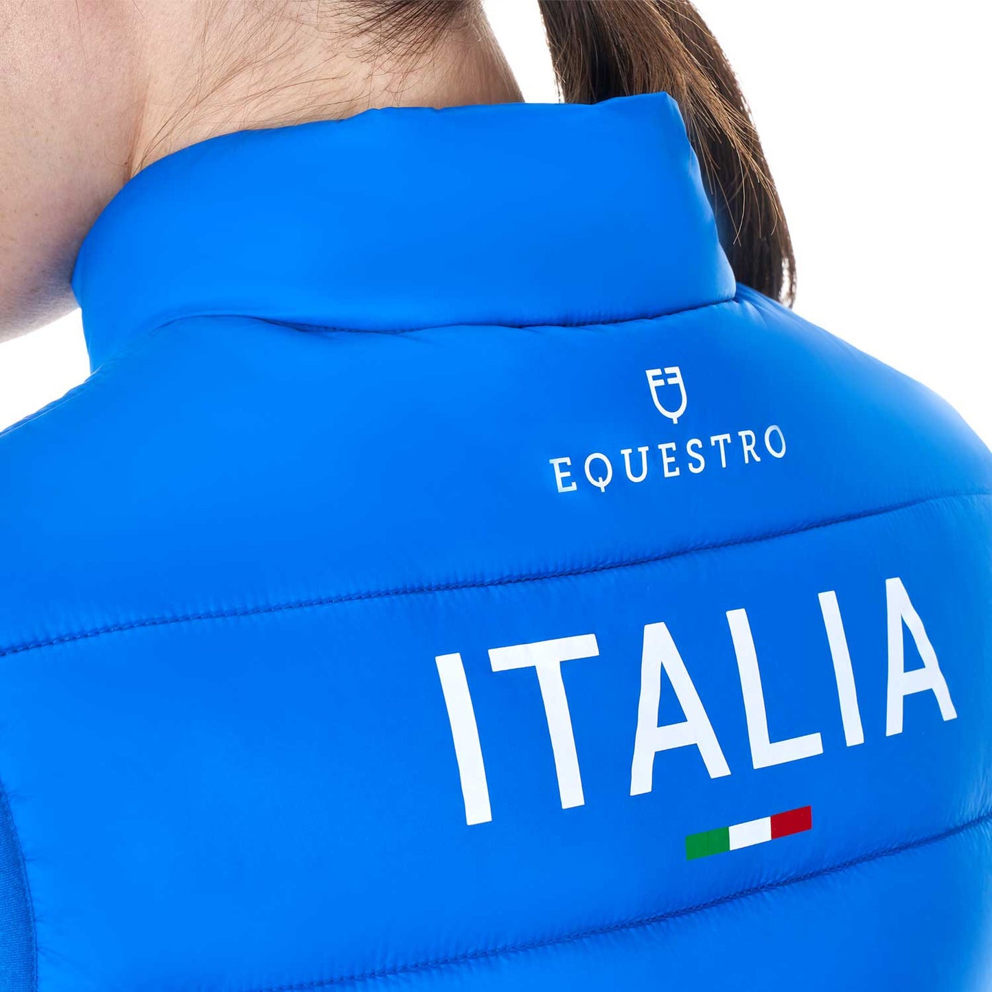 Chaleco sin mangas de mujer slim fit Equestro X FISE - Azzurro Savoia