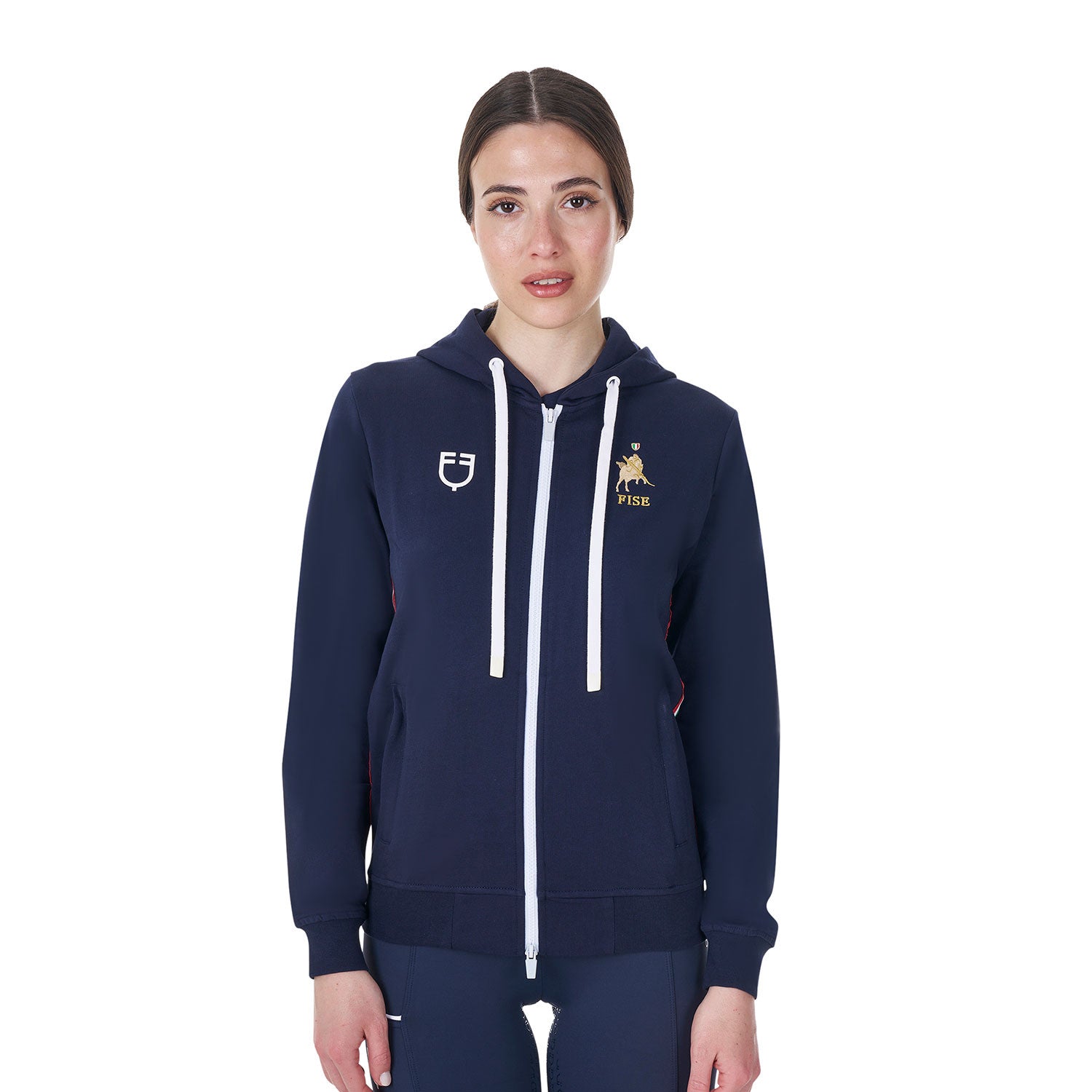 Sudadera de mujer con capucha Equestro X FISE