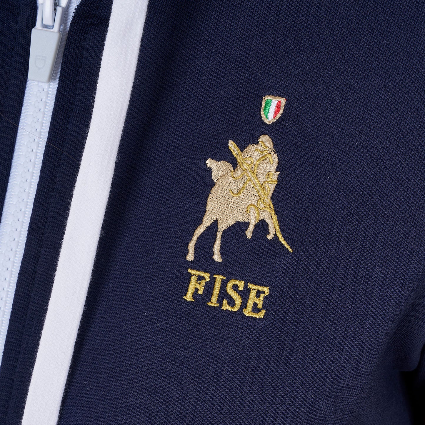 Sudadera de mujer con capucha Equestro X FISE - Navy Blazer