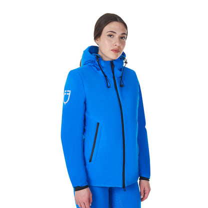 Plumífero impermeable de mujer Equestro X FISE - Azzurro Savoia
