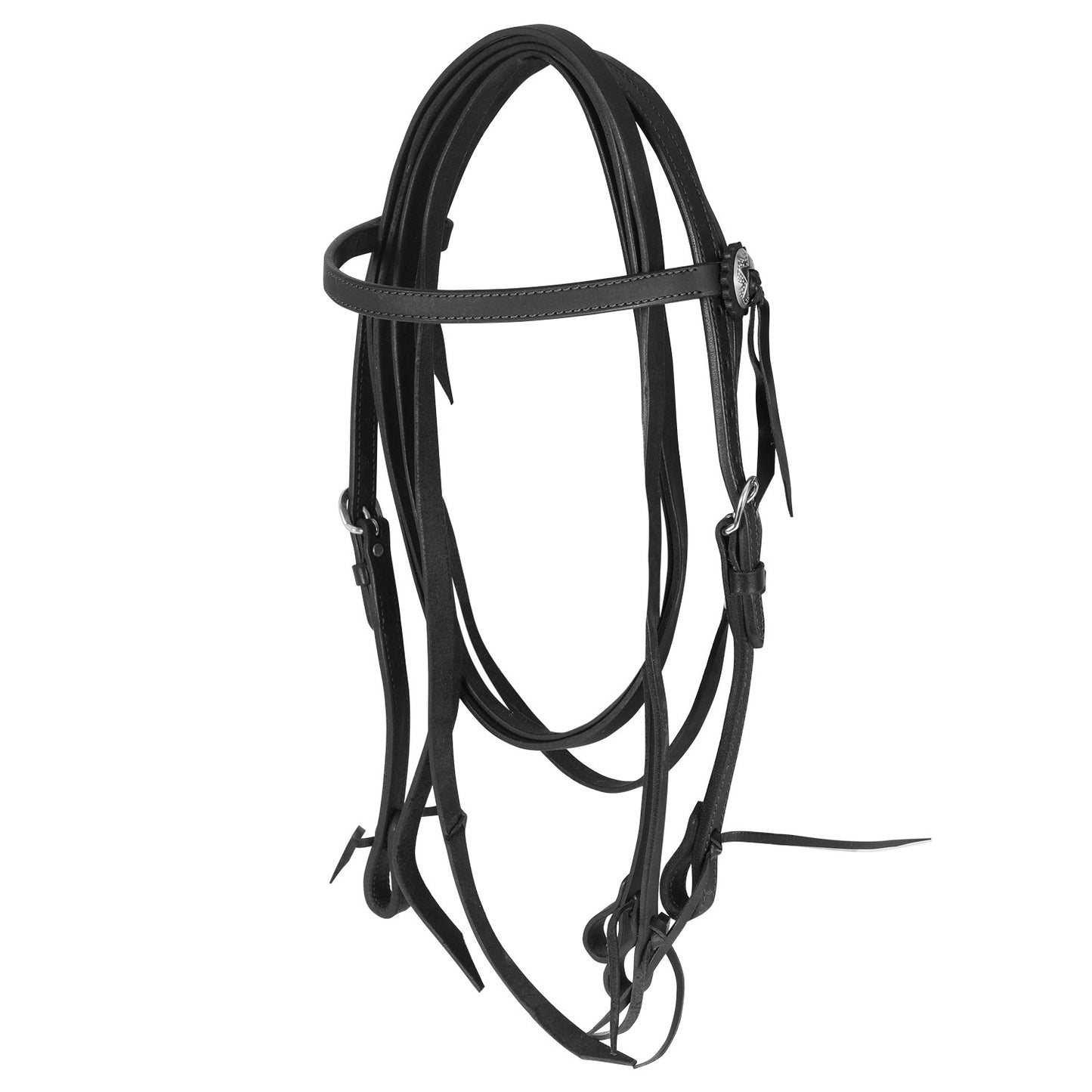 Cabezada recta de cuero graso con riendas Lakota