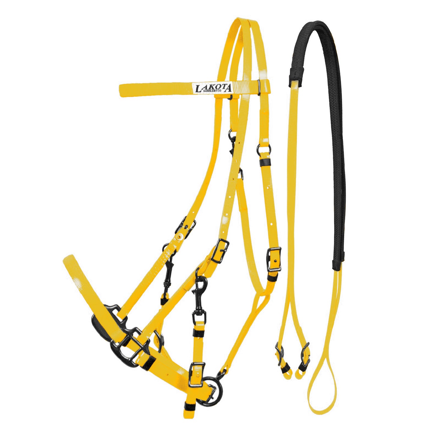 Cabezada de cuerda en Biothane Lakota - Amarillo