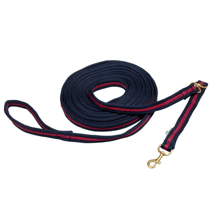 Longia de algodón acolchada (8 m) Umbria Equitazione - Navy/Burgundy