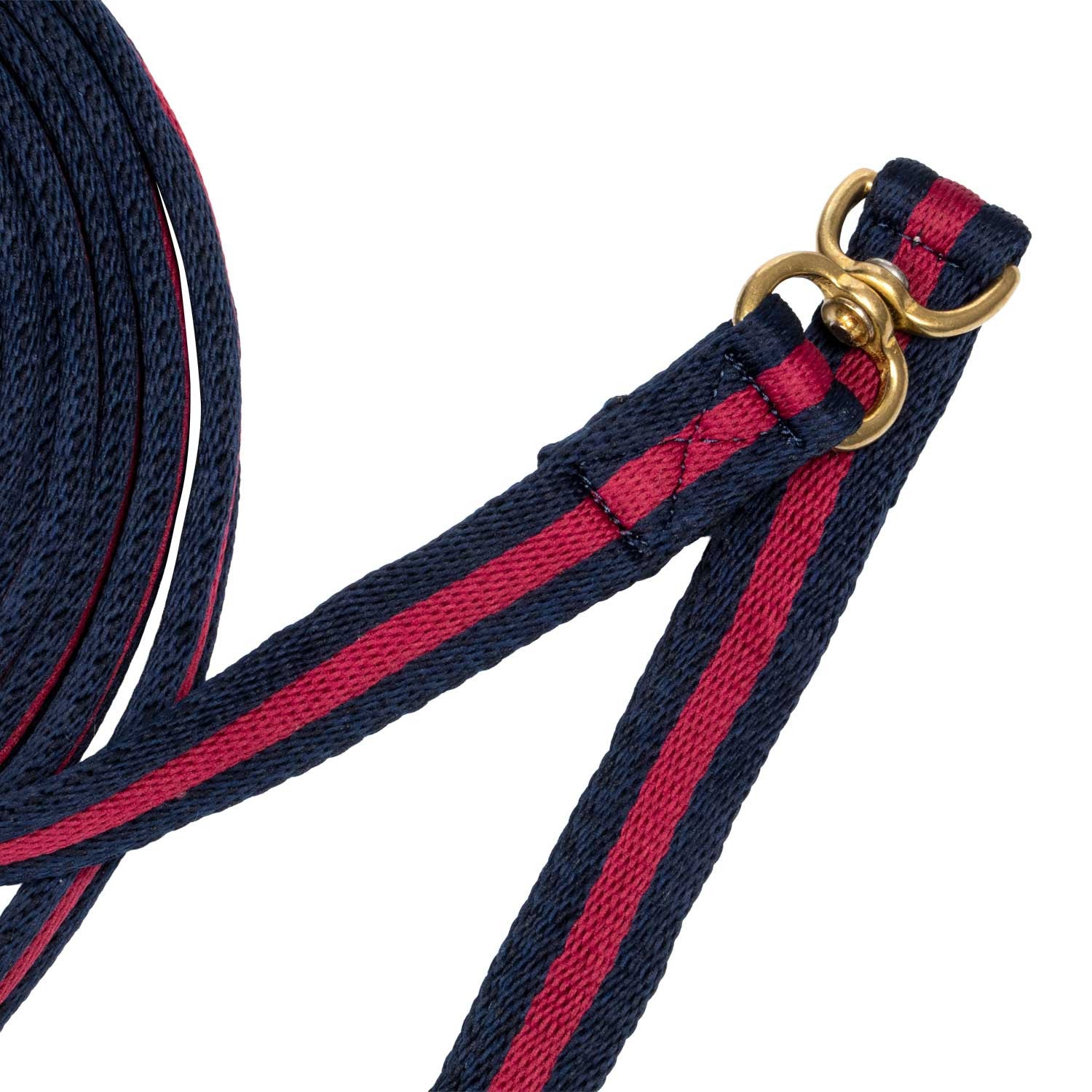 Longia de algodón acolchada (8 m) Umbria Equitazione - Navy/Burgundy