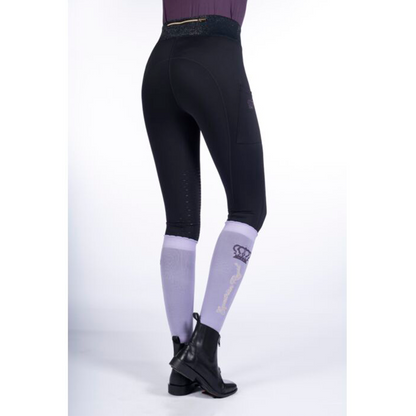 Leggings de montar -Lavender Bay- rodillera sil. HKM - Rincón del Valle