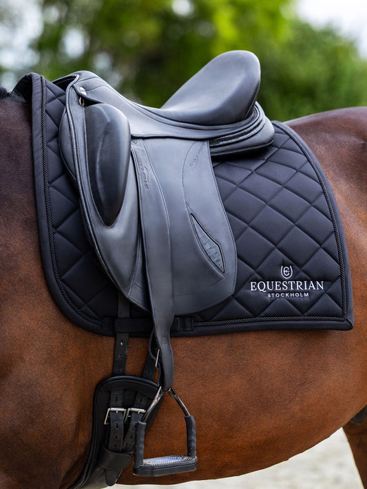de doma Equestrian Stockholm mantilla de doma Line Black para equitación - vista 2