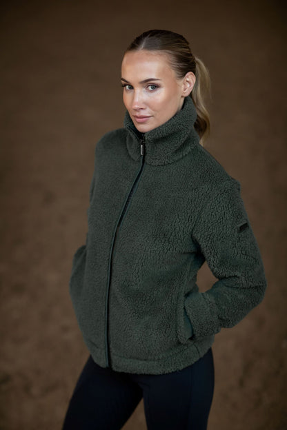 Teddy Fleece Jacket Equestrian Stockholm Teddy Fleece Jacket Avenue Green detalle 2