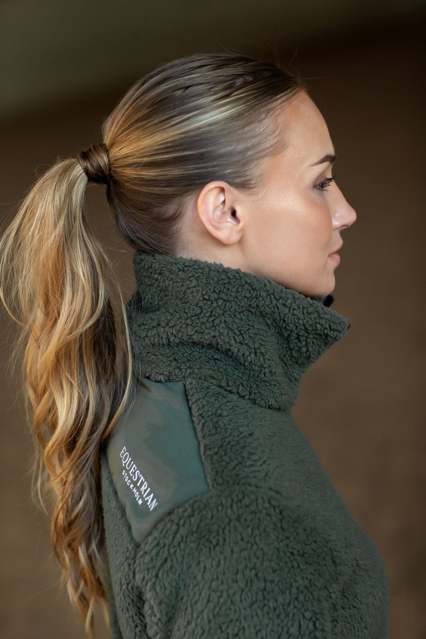 Teddy Fleece Jacket Equestrian Stockholm Teddy Fleece Jacket Avenue Green detalle 6