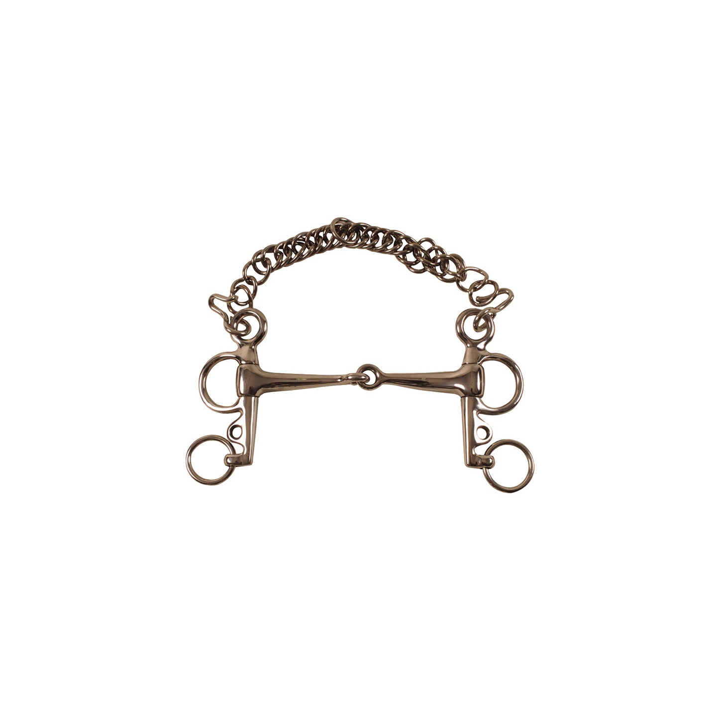 Pelham de acero inoxidable, patas cortas, anillas pequeñas Umbria Equitazione