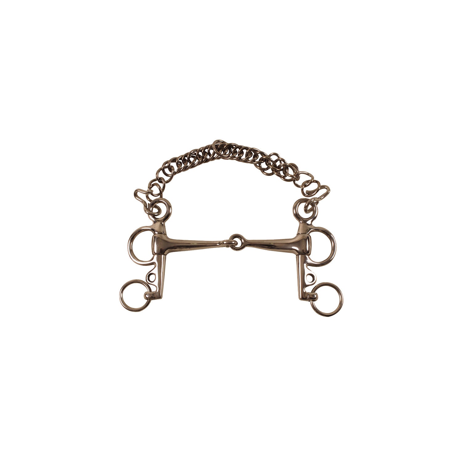 Pelham de acero inoxidable, patas cortas, anillas pequeñas Umbria Equitazione