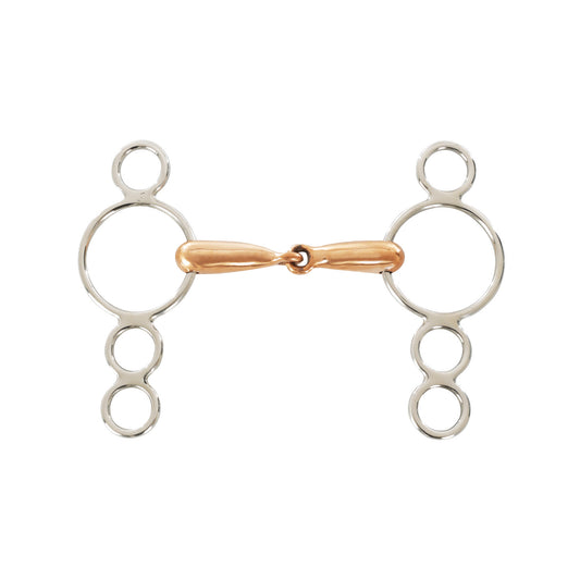 FILETE PESSOA PONY 2 ANILLAS INOX COBRE 10,5cm Umbria Equitazione
