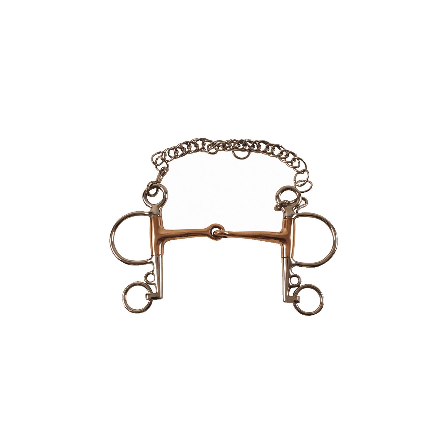 Pelham de acero inoxidable con embocadura de cobre Umbria Equitazione