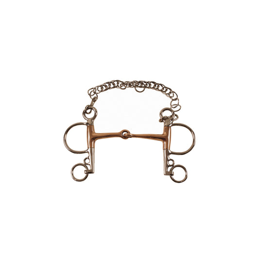 Pelham de acero inoxidable con embocadura de cobre Umbria Equitazione
