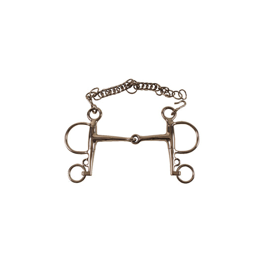 Pelham de acero inoxidable macizo, patas cortas Umbria Equitazione