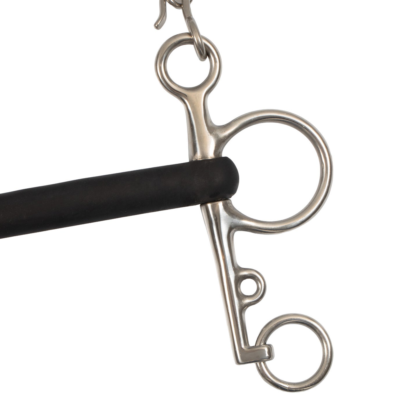 Pelham de acero inoxidable entero con goma rígida Umbria Equitazione