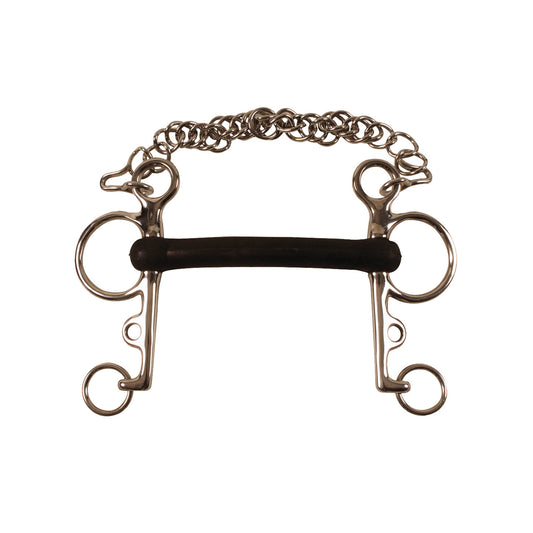 Pelham de acero inoxidable entero goma flexible Umbria Equitazione