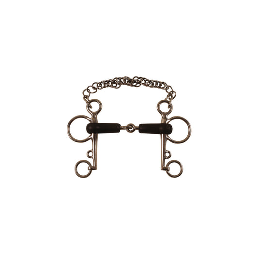 Pelham de acero inoxidable recubierto de goma Umbria Equitazione