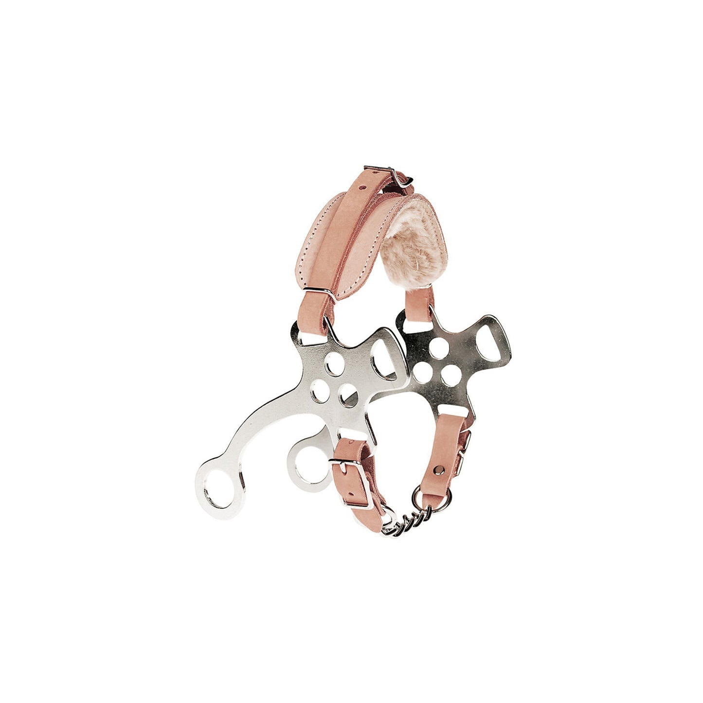 Hackamore de hierro con muserola de cuero Umbria Equitazione