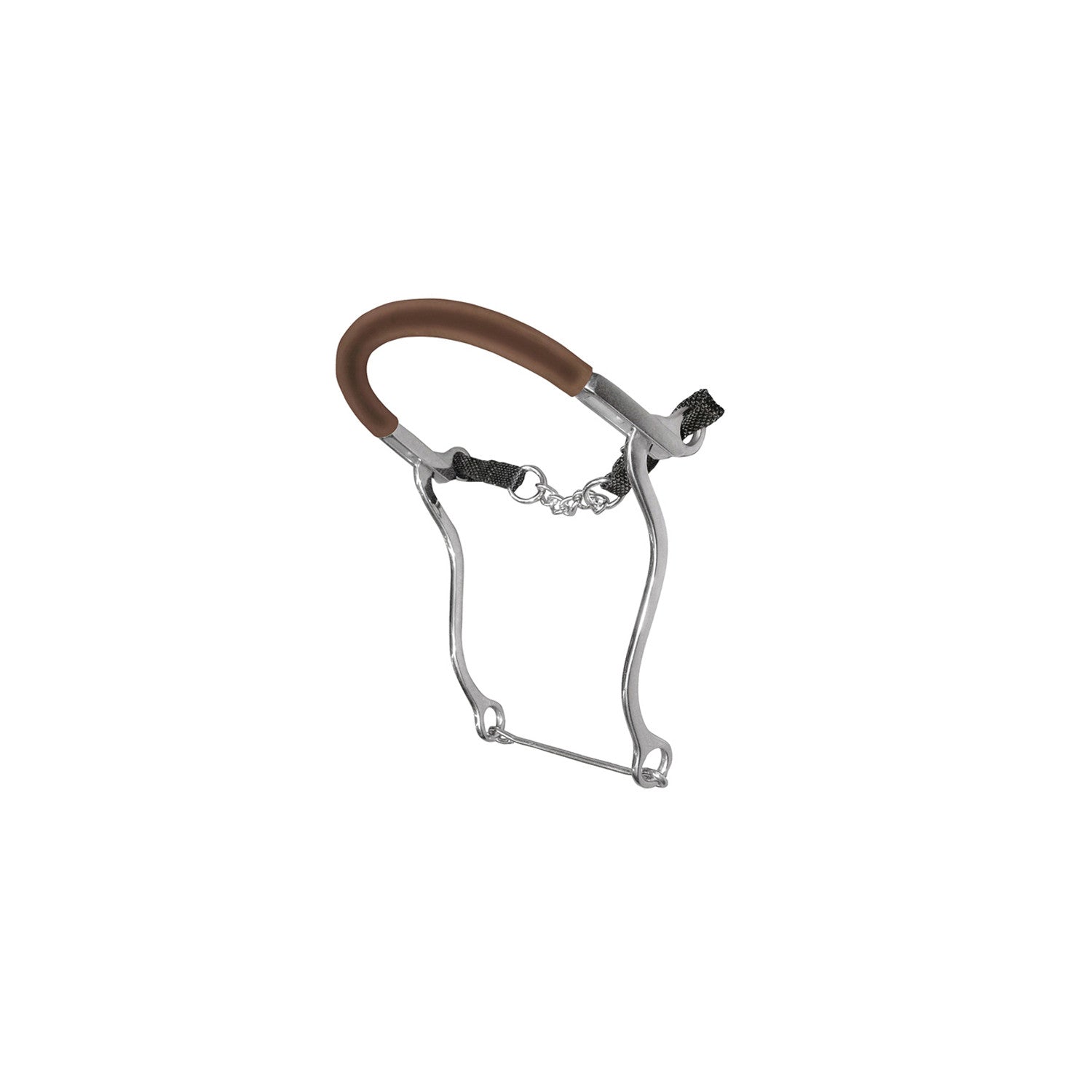 Hackamore de inox de palillos largos con nasalina de goma Umbria Equitazione