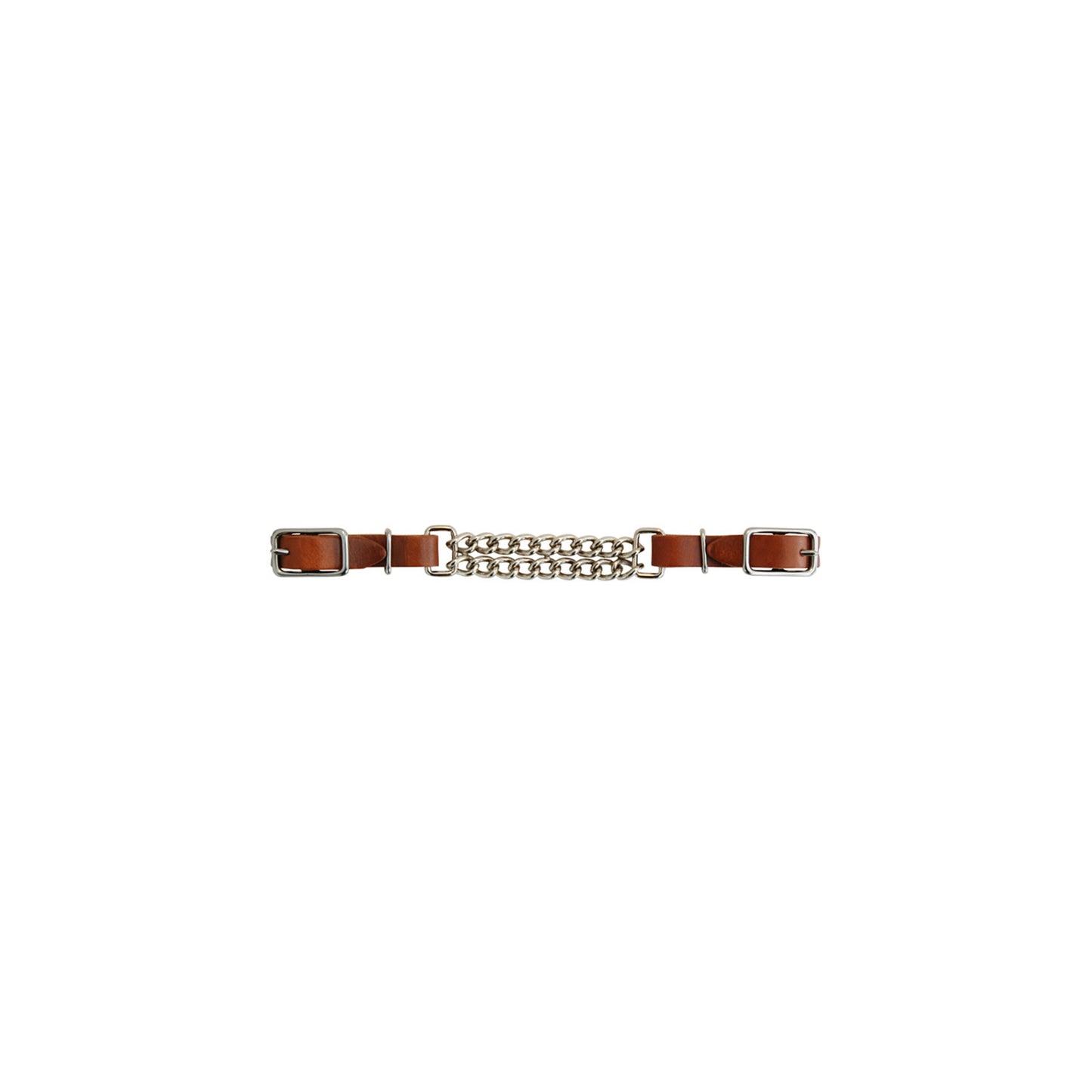 Barbozal de cuero con doble cadena Lakota - Marrón