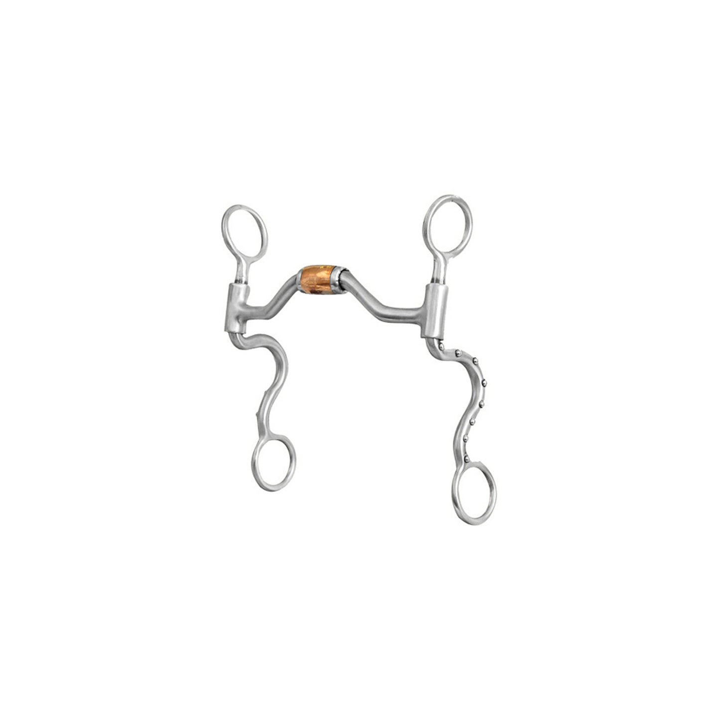 Mordida Western satinada con semipivot de cobre varillas curvas Metalab