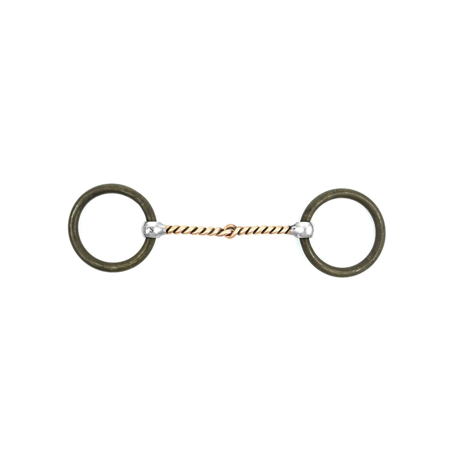 Filete western torciglione curvo cobre anillos pavonados Pool's