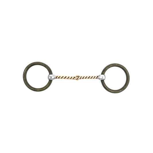 Filete western torciglione curvo cobre anillos pavonados Pool's
