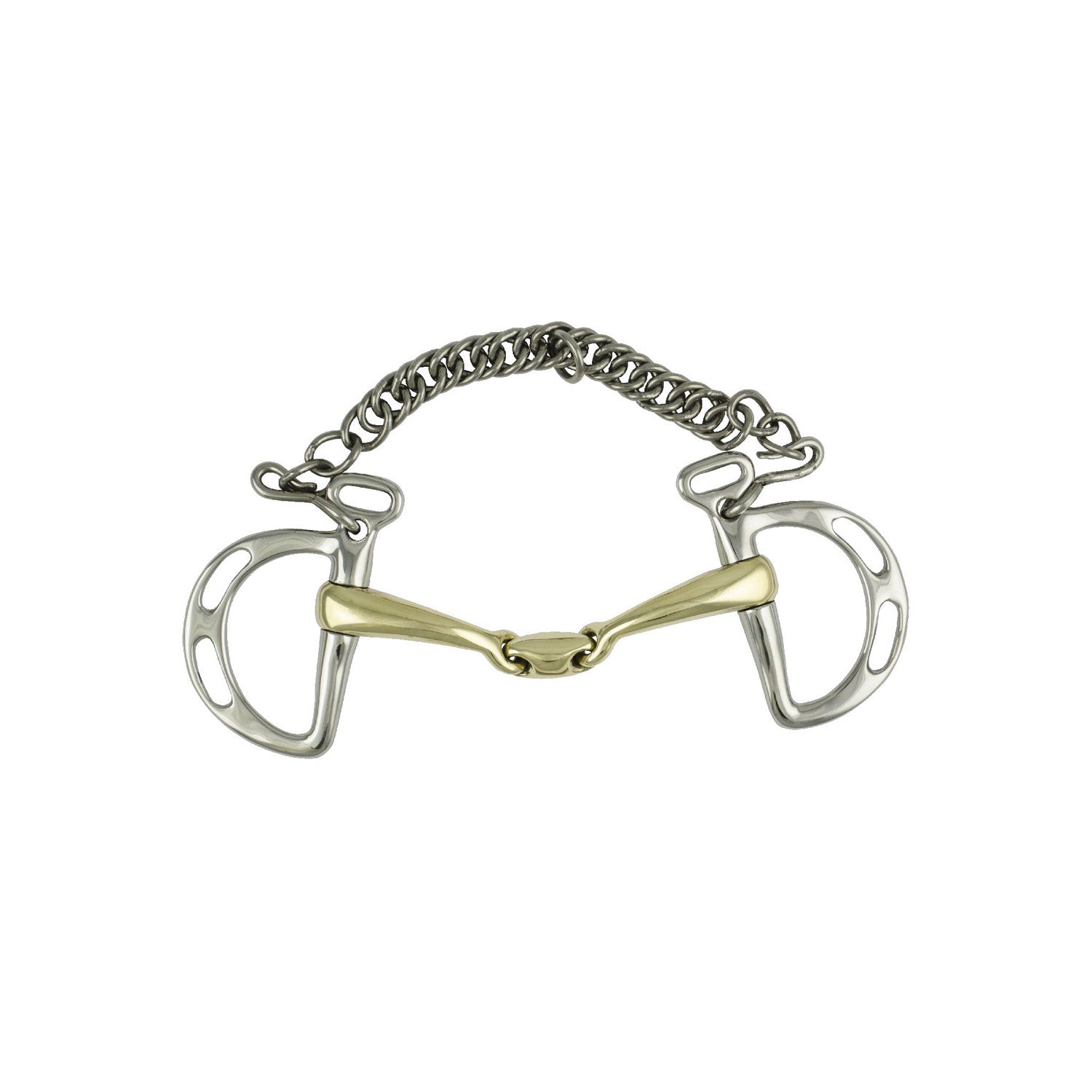Filete inox c/oliva pro bits con cadena Umbria Equitazione