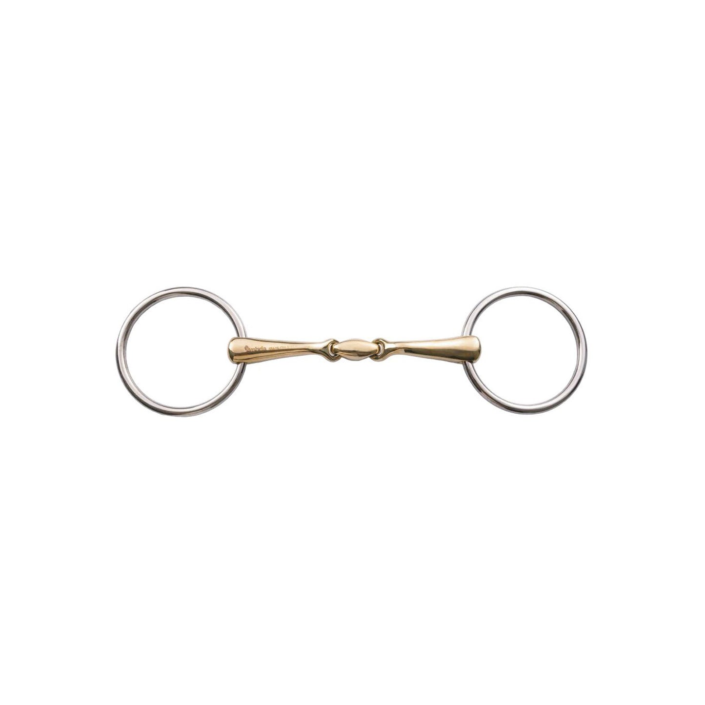 Bocado de anilla suelta de doble articulación curvada (16 mm) Umbria Equitazione