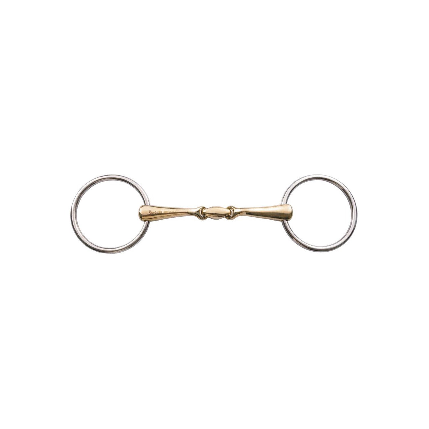 Bocado de anilla suelta de doble articulación curvada (16 mm) Umbria Equitazione