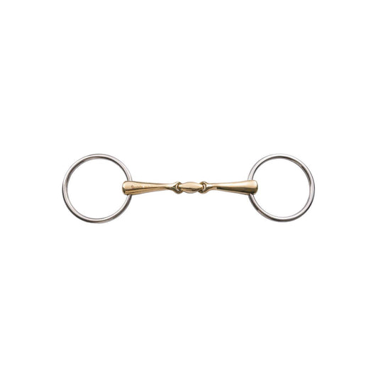Bocado de anilla suelta de doble articulación curvada (16 mm) Umbria Equitazione