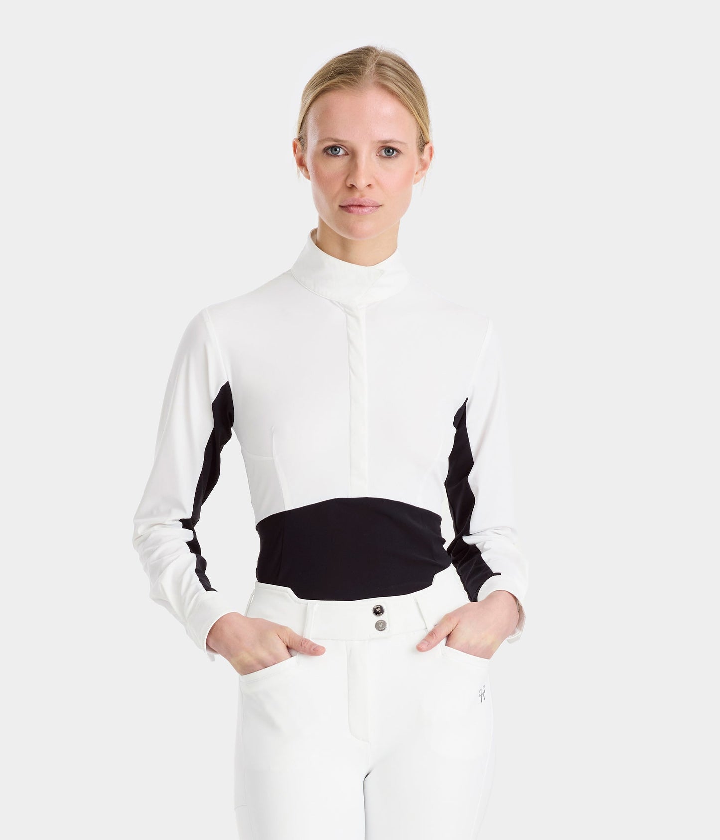 Monica Long-Sleeved camisa de concurso para mujer Horse Pilot para equitación
