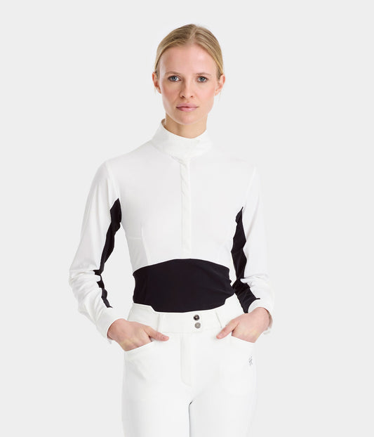 Monica Long-Sleeved camisa de concurso para mujer Horse Pilot para equitación