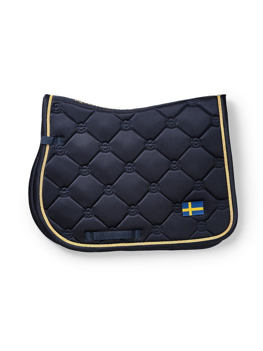 de salto Equestrian Stockholm mantilla de salto Sweden Nation Navy para equitación
