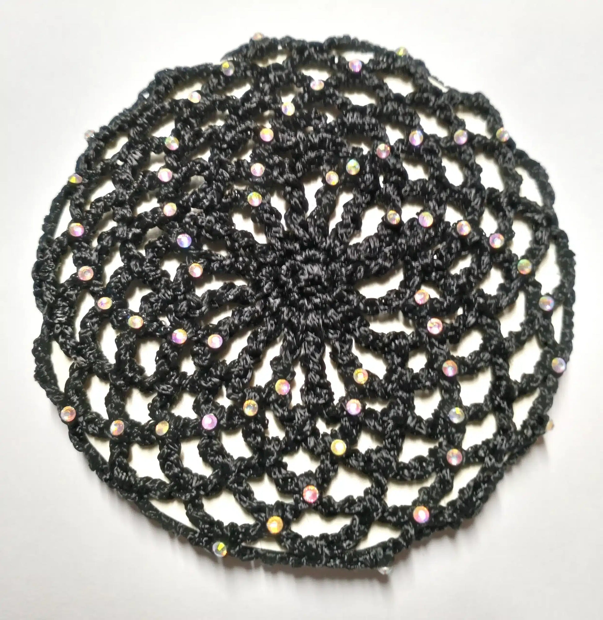 Redecilla Pelo Negro Espiral Crystals DV