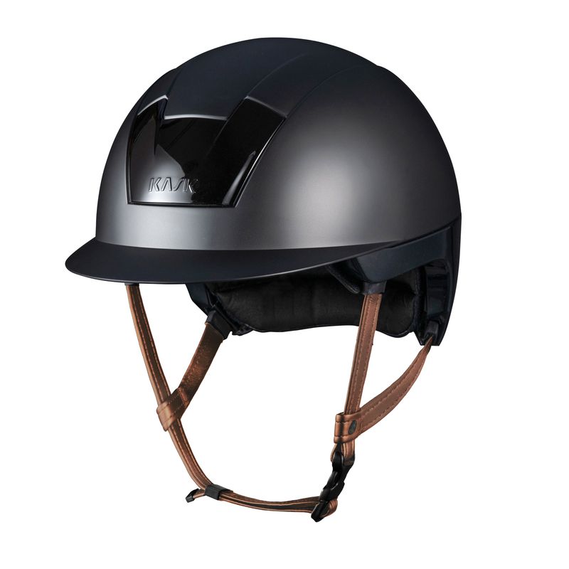 Helmets Kask Riding Helmet Kooki with Brown Chin Strap detalle 3