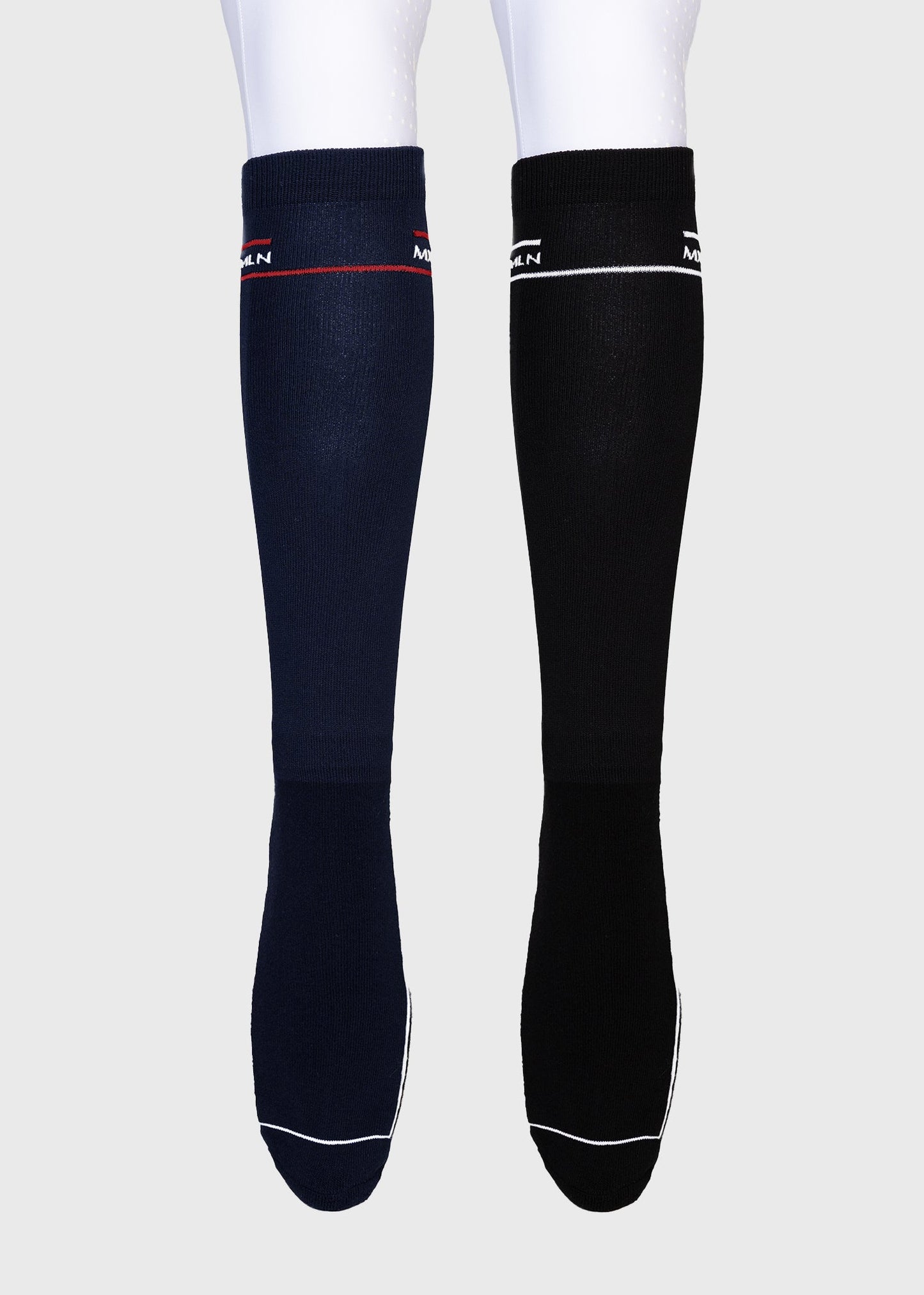Producto ecuestre Maximilian Equestrian 2-Pack Revo Riding Socks (Black/Navy) detalle 3
