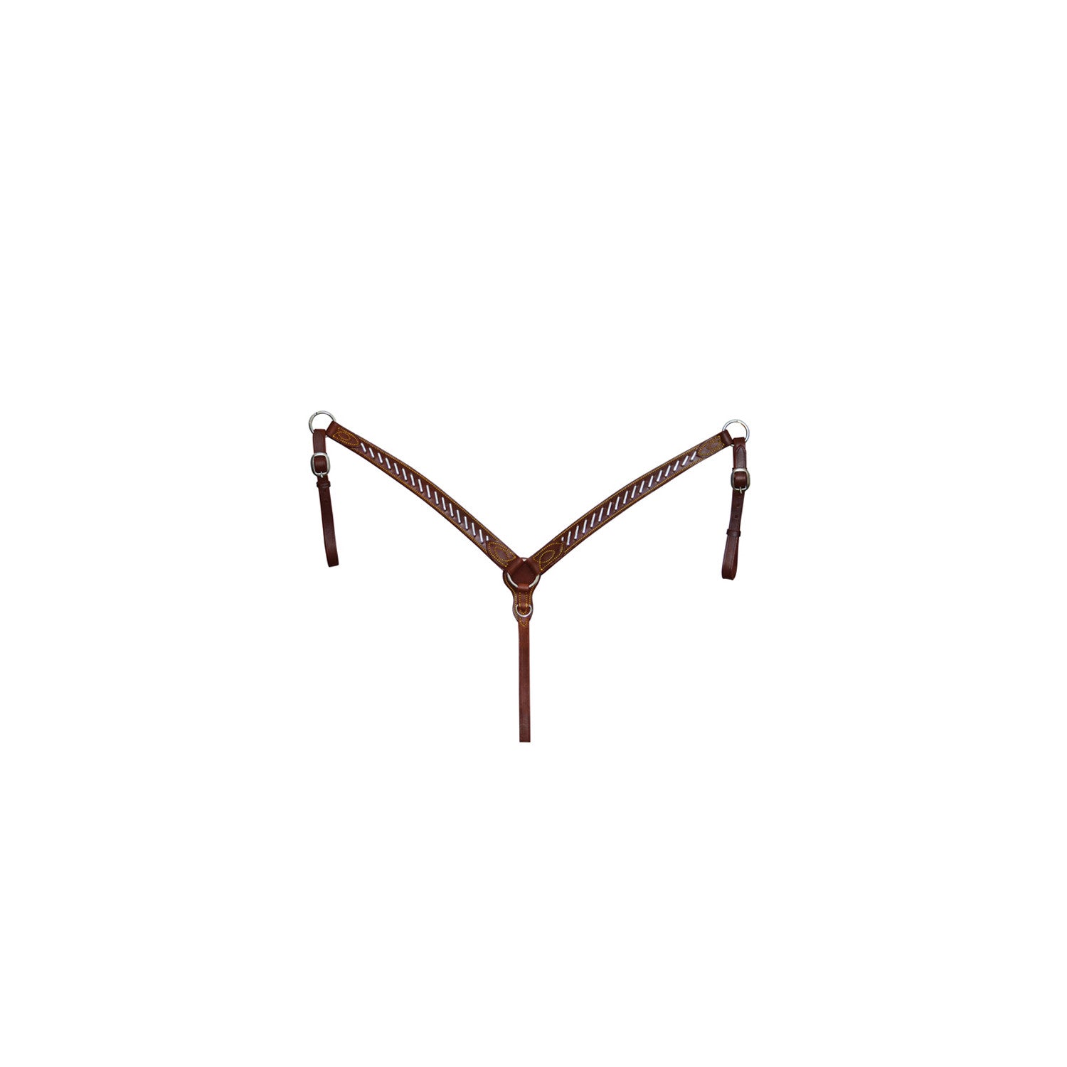 Pectoral de hilo de plata Lakota - Marrón