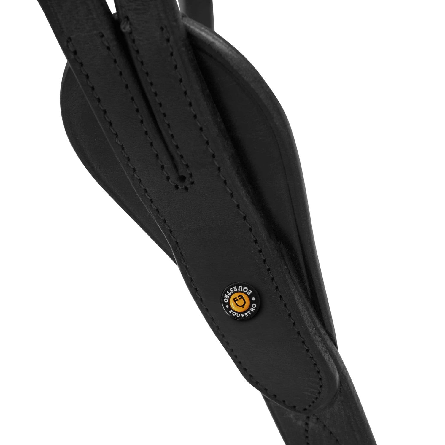 Martingala con collar de cuero hebillas ajustables Equestro - Negro