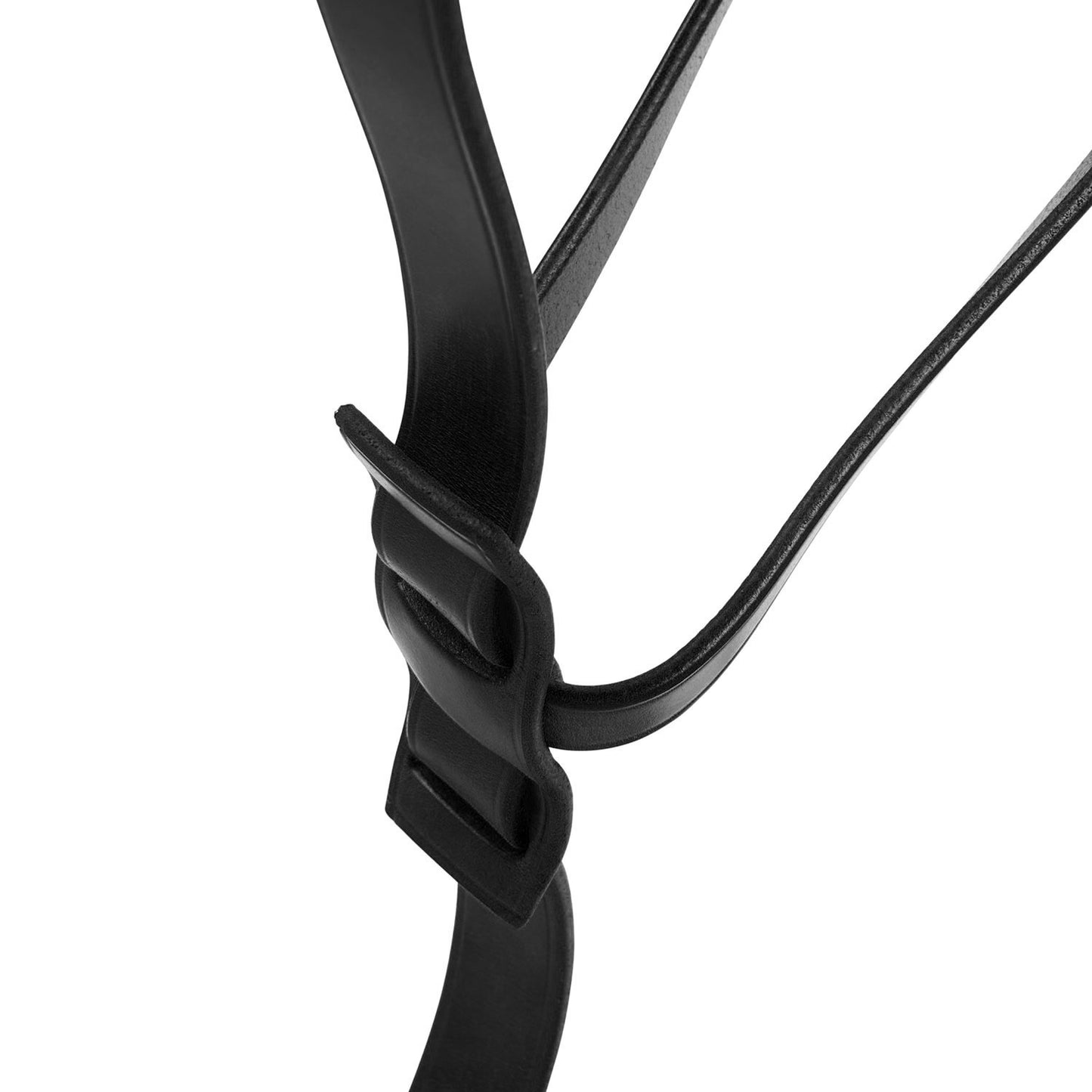 Martingala con collar de cuero hebillas ajustables Equestro - Negro