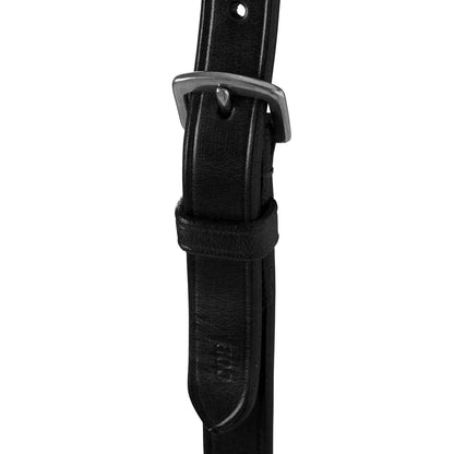 Martingala con collar de cuero hebillas ajustables Equestro - Negro