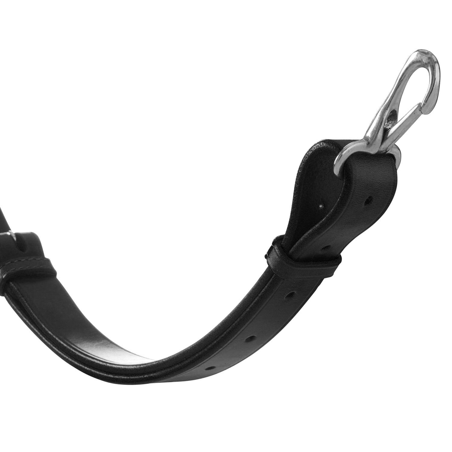Martingala con collar de cuero hebillas ajustables Equestro - Negro