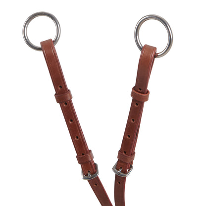 Martingala con collar de cuero hebillas ajustables Equestro - Coñac