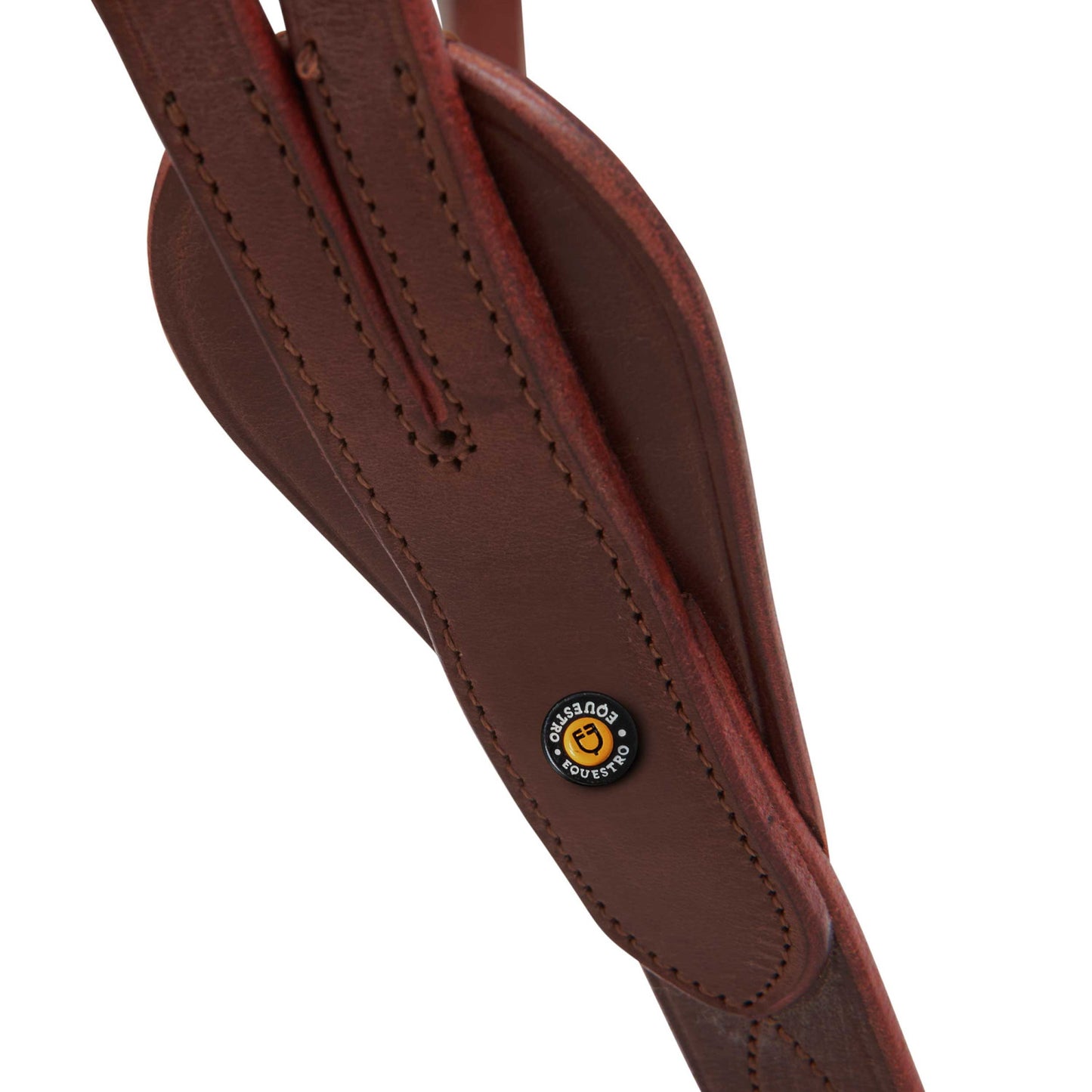Martingala con collar de cuero hebillas ajustables Equestro - Coñac